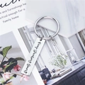 Inspirational Keep Fucking Going silver steel keychain with arrow charm on marble background - Motivational Arrow Rectangular Style (K115)