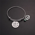Bracciale argento con pietra portafortuna verde e incisione Always my sister forever my friend - Maggio