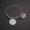 Bracciale sorella argento con pietra portafortuna blu e ciondolo con incisione - Settembre