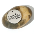 Runder Edelstahl-Anhänger in Silber mit I love you to the moon and back Gravur - Ich liebe dich bis zum Mond und zurück (AL145)