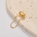14k vergoldeter Magnetverschluss mit Sicherheitskette für DIY-Halsketten und Armbänder - 18K Gold