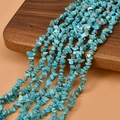 Macro detail of irregular natural turquoise stone beads for DIY jewelry making and crafts - 1 String (Approx. 235 Beads) / Flower Turquoise