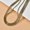 Close-up of 2mm cylinder hematite beads in vintage gold finish for jewelry making - 2x2mm (Approx. 200 Pieces/Strand) / Light gold