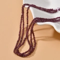 Perles en pierre naturelle facettée 2-3mm violet foncé pour création de bijoux DIY - 1 Brin (environ 145 perles) / 15# Grenat
