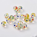 Handmade rainbow polka dot glass beads for DIY necklaces and bracelets accessories - 12mm