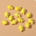 Macro detail of yellow fish-shaped ceramic beads with glossy glaze for jewelry making - Fish Style(3#) / 1 Piece / Light Yellow