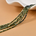 Macro shot of 2mm hexagonal hematite beads in green and bronze for jewelry making - Hexagonal Column (13#) / 1 Strand (Approx. 195 Pieces) / Green