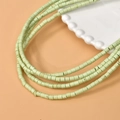 Cuentas cilíndricas de turquesa verde claro de 4mm para creación de joyas DIY - Verde Fruta / 4*4mm