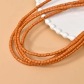 Primer plano de cuentas de tubo cilíndrico naranja de 4mm para joyería y pulseras DIY - Naranja / 4*4mm