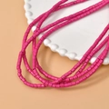 Detalle de cuentas cilíndricas rosas de 4mm para accesorios de joyería bohemia - 6# Rosa Rojo / 4*4mm