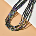 Λήψη macro από χάντρες κύβου αιματίτη 3x3mm για DIY κολιέ και αξεσουάρ κοσμημάτων - Χρώμα 10 Ουράνιο τόξο