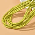 Cuentas cilíndricas verde limón de 4mm para la fabricación de joyas hechas a mano DIY - Verde / 4*4mm