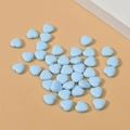 Perles de cœur 10mm bleu clair en verre avec trou pour création de bijoux DIY - Bleu