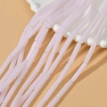 Perles tubes rectangulaires en jade rose pastel pour création de bijoux DIY - 38 Pièces/Fil / 7# Rose Pâle Porcelaine