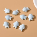 Light blue ceramic fish beads with high-gloss glaze for DIY jewelry and necklaces - Small Fish Style (4#) / 1 Piece / Light Blue
