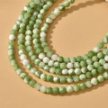 6-8mm green and white marble pattern Persian jade round beads for DIY jewelry making - 6mm (Approx 65 Beads) / Green and White Smudged