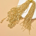 Bulk gold plated snake chain bracelets with needle ends and adjustable sliders - 18K Gold Plated Style(13#)