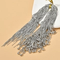 Bulk silver plated box chain bracelets with round bead charms for DIY jewelry making - White K Gold Plated Style(14#)