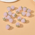 Exquisite pink and green resin raspberry beads for DIY handmade jewelry and necklaces - Pink Strawberry