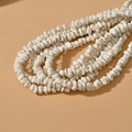 Natuurlijke witte turquoise stenen kralen met bruine marmertextuur voor DIY-sieraden - Willekeurige Vorm / Wit Turkoois