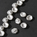Iridescent white baroque petal-shaped faux pearl beads for DIY handmade jewelry making - 16# Large Round Petal Shape (1 Pc, Approx 12*14mm)