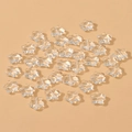 Transparent 12mm star-shaped frosted glass beads with pre-drilled holes for DIY jewelry - Transparent White Star