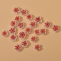 Transparent millefiori flower resin beads for DIY bracelets and jewelry making - 12# Red Millefiori Bead