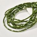 Perle cilindriche verdi scuro 3x5mm in conchiglia d'acqua dolce per gioielli fai-da-te - 3x5mm (Circa 80 perline/filo) / Verde