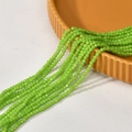 Strands of 3mm bright green faceted glass beads for DIY necklaces and bracelets - Emerald Green (12#)