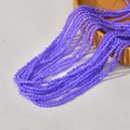 Strands of 3mm faceted lilac glass beads spilling from a ceramic jar for DIY jewelry making - Violet (13#)