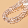 2mm square glass beads in ice cream gradient colors for DIY jewelry making - Taro Purple AB
