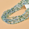 Detail of 2mm faceted crystal cube beads in mint and blue tones for DIY jewelry - Blue Green AB