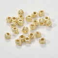 Cuentas tejidas chapadas en oro para la fabricación de joyas y collares personalizados - Oro de 14K