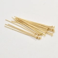 Chiodini a testa piatta in rame placcato oro 14K per creazione di gioielli fai da te - Spillo a Testa Piatta Placcato Oro 18mm