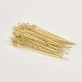 14k gold plated eye pins for jewelry making shown on a clean white background - 1# Gold 18mm