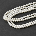 Lustrous off-white imitation cotton pearls for DIY jewelry making with matte silk texture - 4mm (Approx 90 Beads)