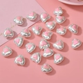 Charming heart-shaped pearl beads with pink hearts and green dots for DIY jewelry making - 1 Piece / Light Pink (2#)