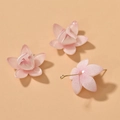 Perline a fiore di loto in acrilico sfumato rosa per gioielli fai da te e capelli - Loto a Doppio Strato (13#) / Diametro 22mm