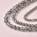 8mm silver-plated beads and clear crackle quartz crystals for DIY jewelry making - 6mm Cracked Bead / 16# Silver