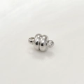 Dettaglio di chiusure magnetiche in argento da 5mm per collane e bracciali gioielli - 7*11mm / Disco Argento