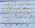 Verstellbare herzförmige Ring-Kollektion mit funkelnden Buchstaben in Gold und Silber - Buchstabe A Stil / Gold