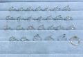 Verstellbare minimalistische Herzringe mit A-Z Anfangsbuchstaben, poliertes Finish - Buchstabe A Stil / Platin
