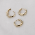 Close-up of 14k gold-filled round earrings with four multi-hanging loops for DIY jewelry - 13# Round Multi Loop (Approx 15*15mm)