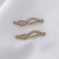 Connettore pendente foglia zircone dorato per creazione di collane fai-da-te - 13# Doppio Connettore Fiore a Forma di 8