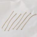 Set of 6 gold plated snake chains with double rings for DIY jewelry making - Gold-Tone Double Loop (10pcs) 65mm x 1mm