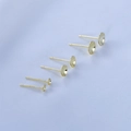 Drei Paar vergoldete S925 Silber Ohrstecker-Rohlinge für DIY Schmuckherstellung - 3mm Vergoldeter Stil