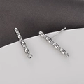 Dettaglio macro di componenti per orecchini in argento lucido per creazione di gioielli - 16# Grana di Riso Finitura K Bianco (3x24mm)