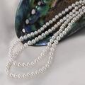 Eleganti perle di conchiglia bianche per gioielli fai-da-te su guscio di abalone - Perlina in Conchiglia 5mm (Circa 75 Pezzi)