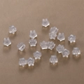 Star-shaped silicone earring back stoppers in frosted translucent finish for jewelry - 100 Pack (Approx 6.5*5mm) / Star Transparent Style (2B-130)