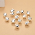 Σετ 13 ασημένια τρισδιάστατα κρεμαστά μήλα 14k gold-filled για κατασκευή κοσμημάτων DIY - Ασημένιο Μήλο (10# Ασημένιο Μήλο) / 8*10mm